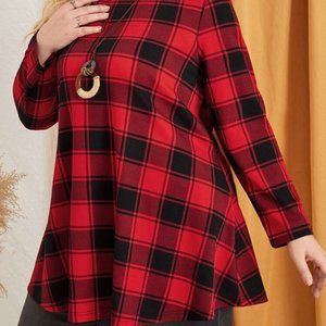 Shein Buffalo Plaid Top 2x